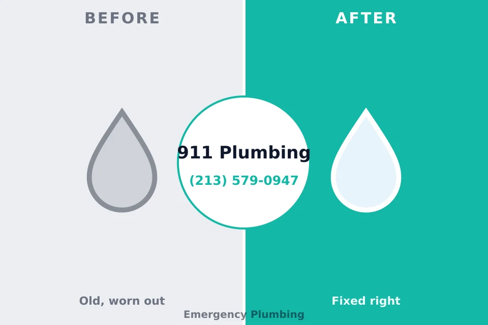Before and after: plumbing repair Nellis AFB, NV